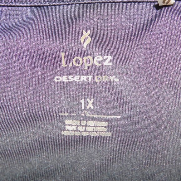 Nancy Lopez Womens Plus Size 1X Black Red White Striped Golf Polo Shirt - Picture 3 of 10